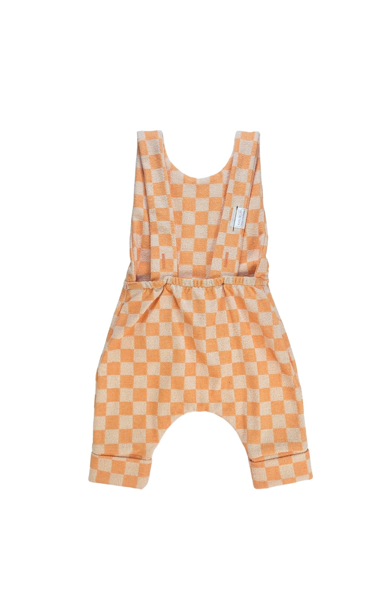 Grow With Me Overalls | Orange Damier