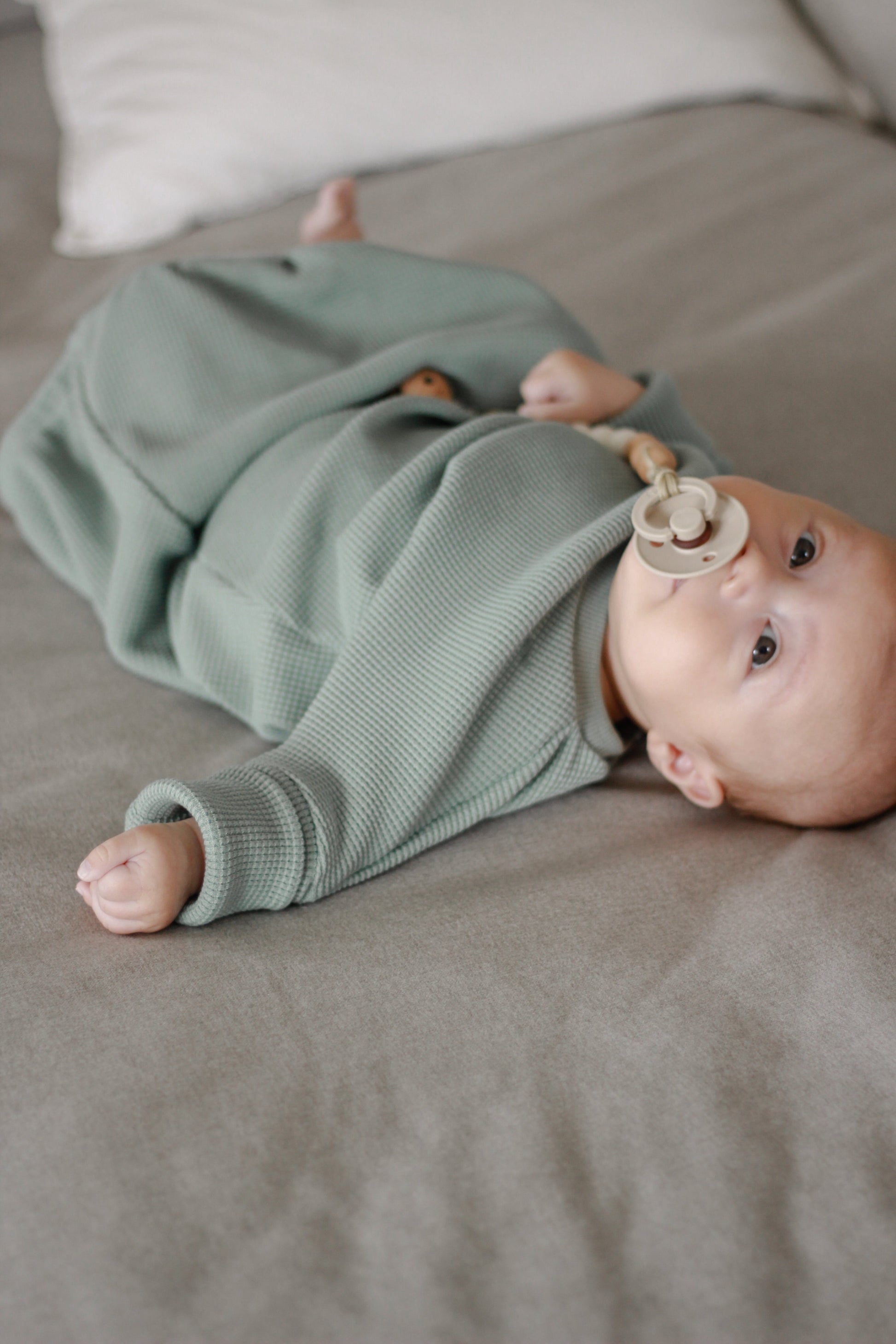 Newborn Set Waffle | Sage