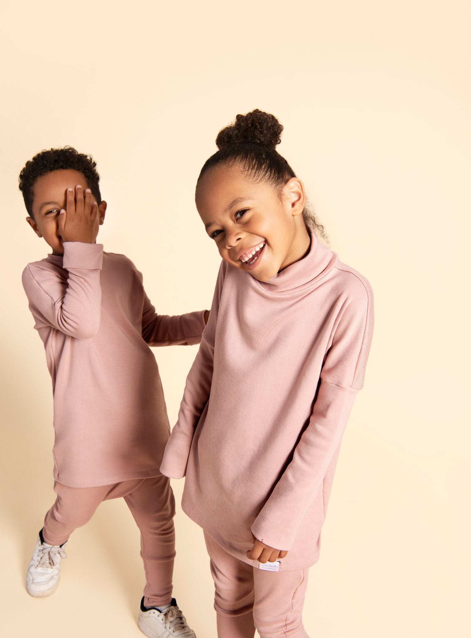 Grow With Me Pants and shirt for toddler, made in Canada with bamboo