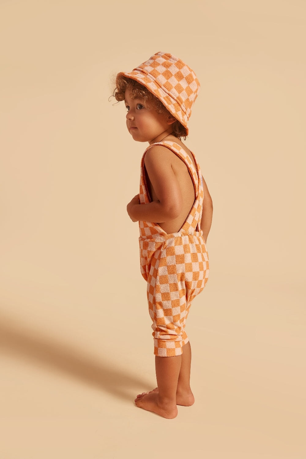 Grow With Me Shorts Overalls | Clementine Sorbet Checkered