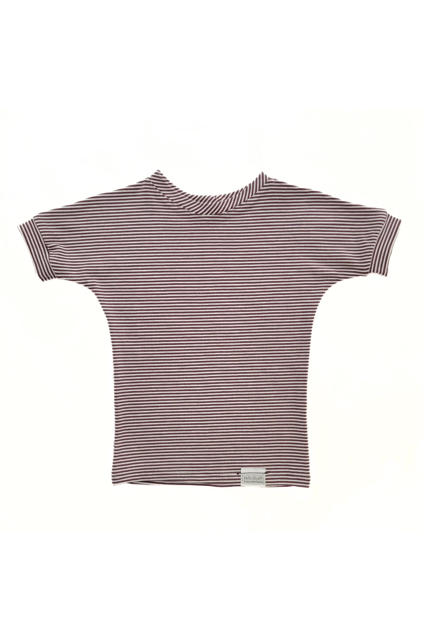 Grow With Me T-Shirt | Rose Brown Stripes