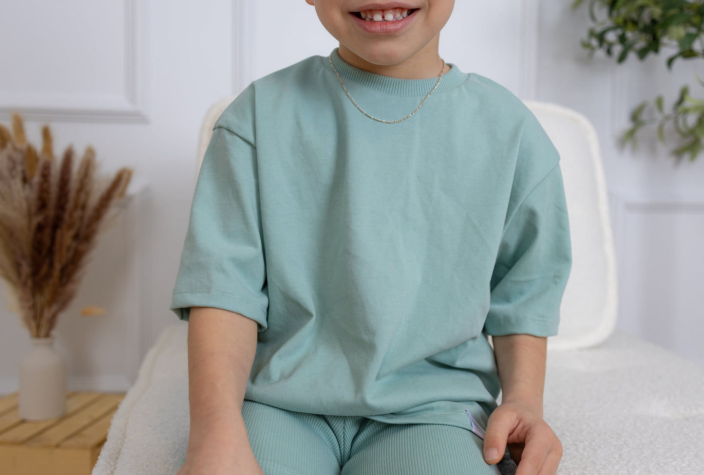 Oversized T-Shirt | Minted Sage T-shirt Kid's Stuff [Trucs d'enfants] 