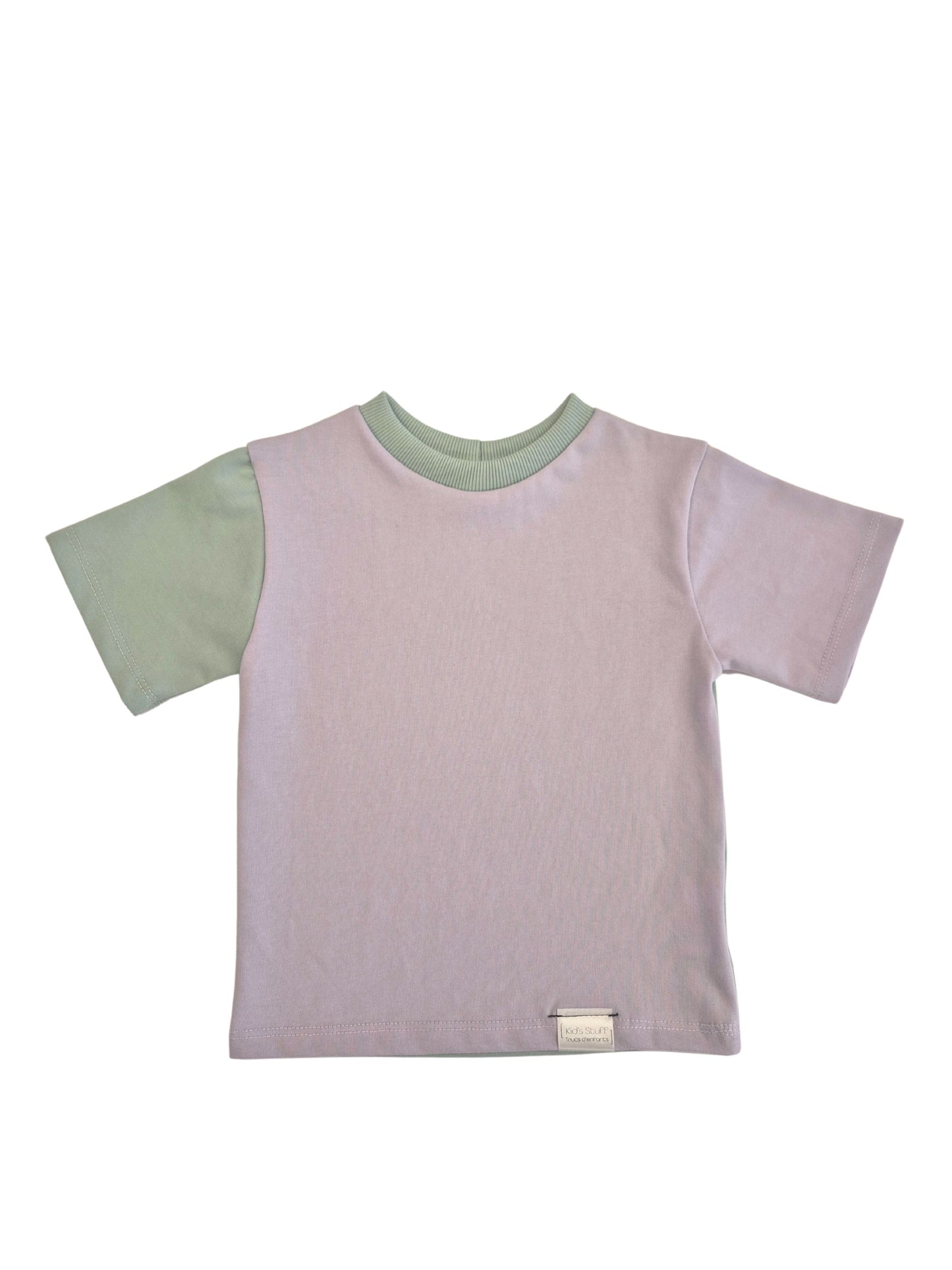 Oversize T-Shirt | Two-Tone Kid's Stuff [Trucs d'enfants] 0-6 months Macaron Lavender 