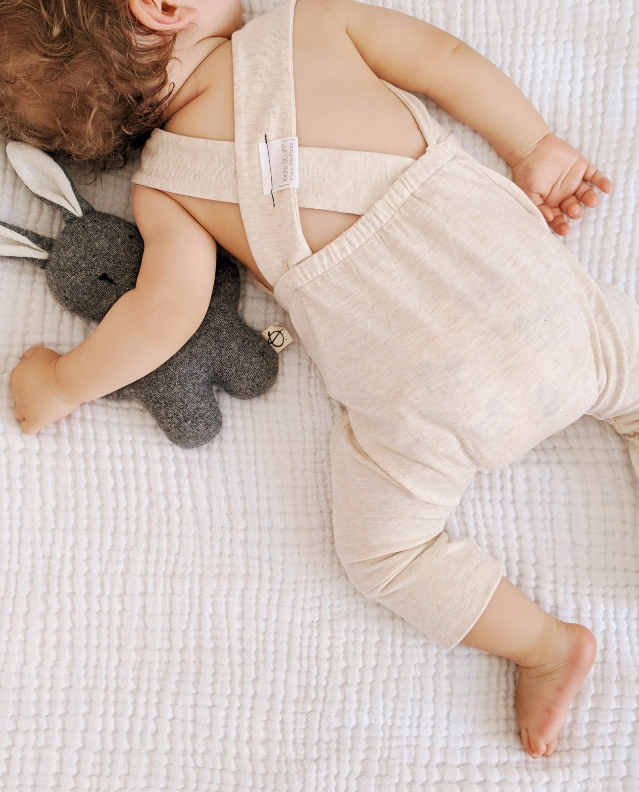 Grow With Me Shorts Overalls | Heather Cream