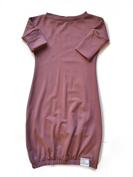 Newborn Set Gown | Rose Brown
