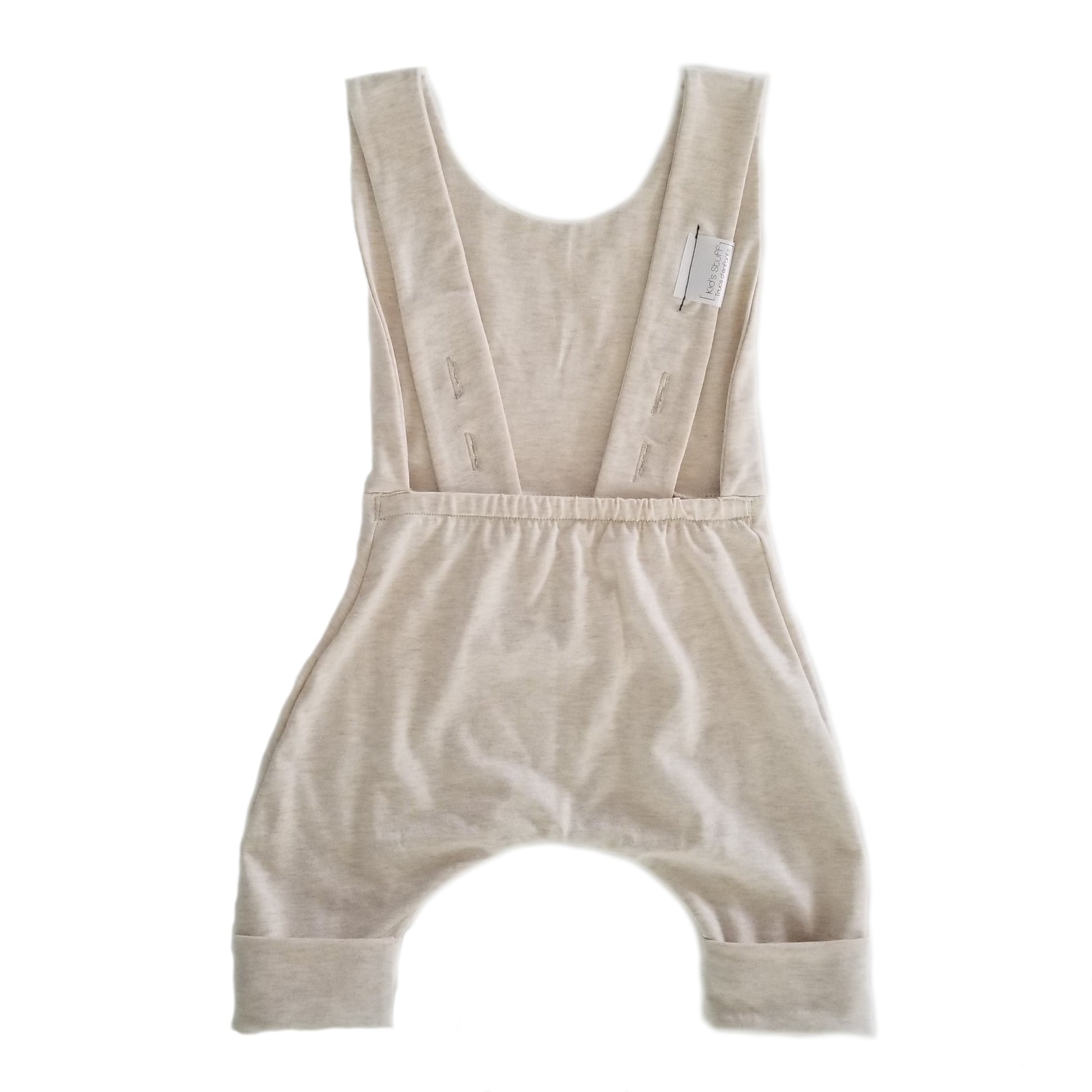 Grow With Me Shorts Overalls | Heather Cream