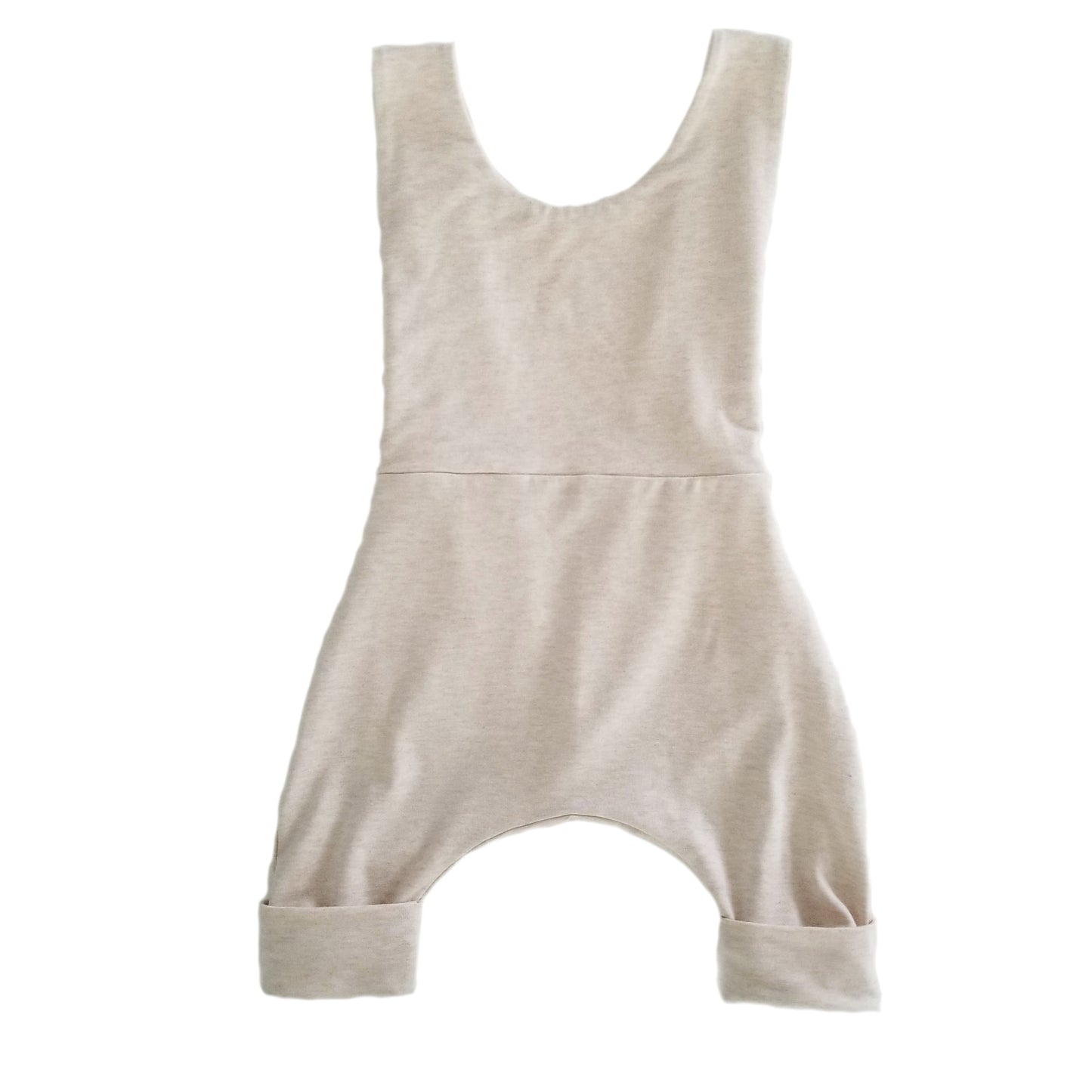 Grow With Me Shorts Overalls | Heather Cream