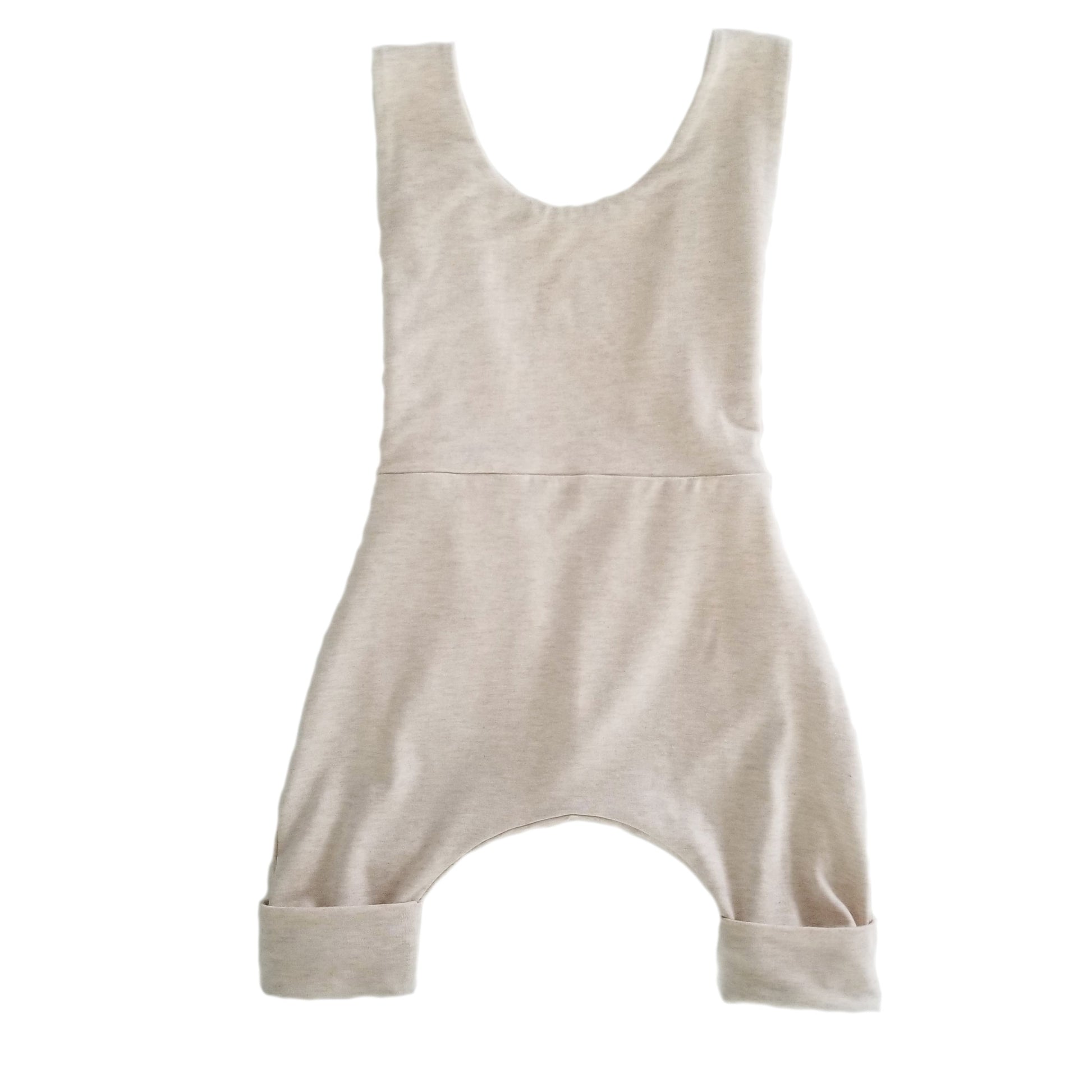 Grow With Me Shorts Overalls | Heather Cream