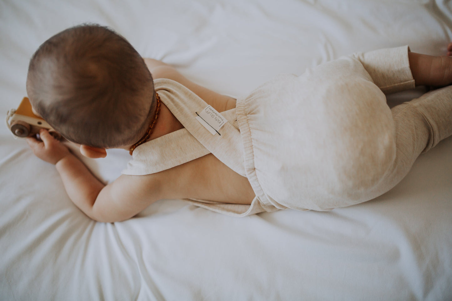 Grow With Me Shorts Overalls | Heather Cream